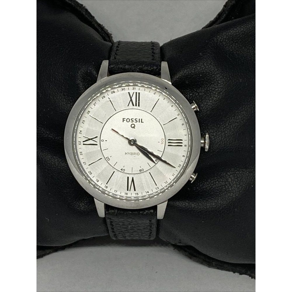 Fossil Hybrid FTW5012 Womens Black Leather Analog